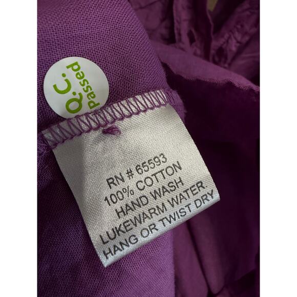 J.P and Mattie 3995 Cascade Ruffle Shirt Long Sleeve Classic Sz L New Purple - Picture 14 of 14